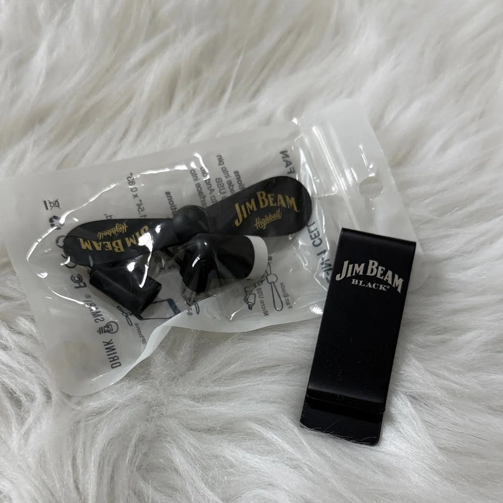 Black Money Clip & phone fan